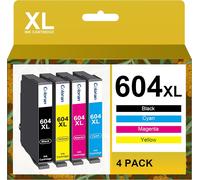 604XL Compatible Cartouche pour Epson XP 2200 pour Epson 604 XL pour Expression Home XP-2205 XP-3205 XP-3200 XP-4200 XP-4205 Workforce WF-2910DWF WF-2930DWF WF-2935DWF WF-2950DWF (4 Pack)