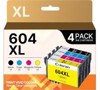 604XL Compatible Cartouche pour Epson XP 2200 pour Epson 604 XL pour Expression Home XP-2205 XP-3205 XP-3200 XP-4200 XP-4205 Workforce WF-2910DWF WF-2930DWF WF-2935DWF WF-2950DWF (4 Pack)