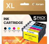 604XL Compatible Cartouche pour Epson XP 2200 pour Epson 604 XL pour Expression Home XP-2205 XP-3205 XP-3200 XP-4200 XP-4205 Workforce WF-2910DWF WF-2930DWF WF-2935DWF WF-2950DWF (5 Pack)