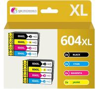 604XL - Pack de 8 Cartouches d'encre Compatible pour Epson 604 XL Ananas - pour Le Remplacement de Cartouche Epson XP 2200 XP 2205
