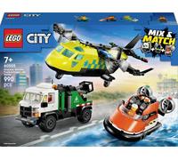 LEGO City 3-en-1 60505 Avion, Camion d’Assistance et Aéroglisseur Modulable - Jouet 7 ans