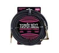Ernie Ball - Câble d'instrument tressé - Connecteur droit et coudé - 7,6 m - Noir