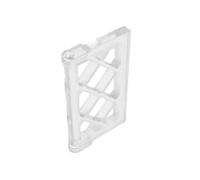 60607 Porte Fenêtre 1x2x3 Vitre à Treillis avec Onglets d‘Angle Épais 10 Pièces GDS-790 Compatible avec Lego Briques de Construction Couleur Chiaro trasparente