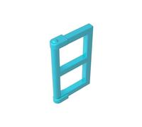 60608 Porte Fenêtre 1x2x3 Vitre avec Onglets d’Angle Épais 10 Pièces GDS-792 Compatible avec Lego Briques de Construction Couleur Azzurro Medio
