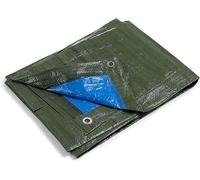 6068b1 Tarpaulin With Eyelets 90 G/M² Two-Tone Size 3 X 4 (12 M²) Green/Blue