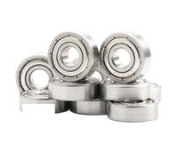 607 ZZ Bearing 7x19x6 mm 10Pcs 607ZZ RS 2RS Flange Handpiece Bearings For Strong Industrial Motors High Speed(S607zz Stainless)