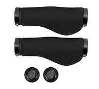 608 - poignées de guidon de vélo de montagne, barre de maintien, couvercle antidérapant avec serrure (bague noire noire)