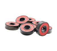 608 ZZ Bearing 8x22x7 mm 10Pcs 608ZZ RS 2RS Flange Handpiece Bearings For Strong Industrial Motors High Speed(608rs Red)