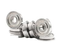 608 ZZ Bearing 8x22x7 mm 10Pcs 608ZZ RS 2RS Flange Handpiece Bearings For Strong Industrial Motors High Speed(F608zz ABEC-5)