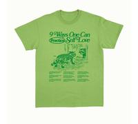 6091 9 voies auto amour drôle motivation T-Shirt ample à manches courtes dessin animé mignon Animal T-Shirt Y2k Streetwear haut esthétique Vert clair