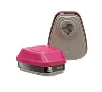 60921 Respirator Cartridge/P100 Filter for Organic Vapors/Particulates, 2/Pack, Sold as 1 Package