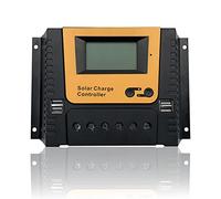 60A Contrôleur de Charge Solaire 12V 24V 36V 48V Identification Automatique,Régulateur Charge Solaire 60A Convient MAX 3120W panneaux solaires, compatible Gel Sealed Flooded et la Batterie au lithium