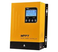 60A MPPT Solar Charge Controller 12V24V48V Auto Battery Regulator Panel Max 150V Input For Lithium Sealed Gel And Flooded pour camping-car/camping-car(Giallo)