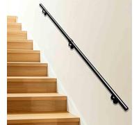 60cm 1.2m 1.5m 1.8m 2.4m 300cm 3.6m 4.5m Rampe d'escalier, main courante d'escalier robuste à fixation murale, barres d'appui de sécurité modernes pour couloirs, ensemble complet(270cm)