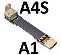 60cm A1-A4S Câble d'extension HDMI Standard type A V2.0 intégré, prend en charge le câble plat 2K / 144hz 4K/60Hz, câble d'extension de fil d'ordinateur Nipseyteko