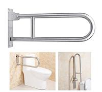 60cm Barre d'appui pliable pour toilettes, Barres d'appui murales WC, Barre WC Handicap Poignée Antidérapante En Acier Inoxydable, Rail de Sécurité des Toilettes pour Handicapé, Âgé, Enceint