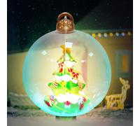 60CM Boule de Noël Gonflable Géante en PVC, LED Boule de Noël Gonflable, Grosse étanche Boule de Noel Lumineuse avec Télécommande 16 Couleurs, 4 Modes, pour Decoration Noel Exterieur Intérieur