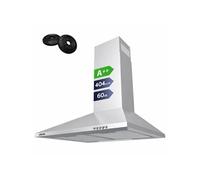 Hotte Murale 60cm 2pcs Filtre ¨¤ Charbon 370m?/h Recyclage Ou Evacuation 3 Vitesses Led Inox - 201Ss60 - Ciarra