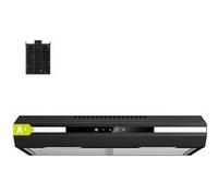 60cm Hotte visière 320m³/h 3 vitesses recyclage ou evacuation commande tactile CD6921B Noir G