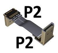 60cm P2(A)-P2(B) DisplayPort câble d'extension Flex 1.4, câble coudé 8K 4K HDR 165Hz, affichage 60Hz, adaptateur de Port pour vidéo PC portable TV DP 1.4 1.2 Nipseyteko