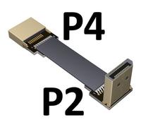 60cm P2(A)-P4(B) DisplayPort câble d'extension Flex 1.4, câble coudé 8K 4K HDR 165Hz, affichage 60Hz, adaptateur de Port pour vidéo PC portable TV DP 1.4 1.2 Nipseyteko