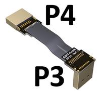 60cm P3(A)-P4(B) DisplayPort câble d'extension Flex 1.4, câble coudé 8K 4K HDR 165Hz, affichage 60Hz, adaptateur de Port pour vidéo PC portable TV DP 1.4 1.2 Nipseyteko