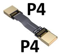 60cm P4A-P4(B) DisplayPort câble d'extension Flex 1.4, câble coudé 8K 4K HDR 165Hz, affichage 60Hz, adaptateur de Port pour vidéo PC portable TV DP 1.4 1.2 Nipseyteko