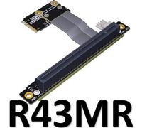 60CM R43MR Extension de carte graphique M.2 NVMe M Key à PCIe x4 x16, adaptateur coudé à 90 degrés pour carte mère STX Nipseyteko