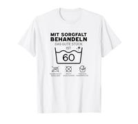 60e anniversaire le bon morceau est 60 60ème instructions de lavage T-Shirt