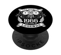 60e Anniversaire Life Begins at 1966 Legends PopSockets PopGrip Adhésif