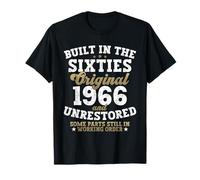 60e Millésime 1966 Anniversaire Built in The Sixties Cadeau T-Shirt
