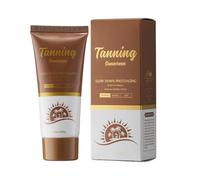 60g Creme Bronzante, Auto-Bronzante Bronzage Naturel Crème, Auto-bronzante Biologique et Naturelle Autobronzant Crème Visage et Corps, Favorise Un Hâle Intense Et Éclatant, Saveur de Pêche