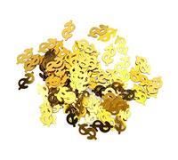 HEEPDD 60g jetant des confettis, Signe du Dollar en Forme de Table de confettis jetant Disperser la fête de Mariage Anniversaire bébé décorations de Douche Nuptiale(Or)