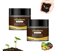 60g Soil Activator, Soil Pro Activator for Plants, Water-Soluble Formula for Optimal Nutrient Uptake & Promoting Plant Rooting, for Garden Beds, Potting Mix, and Seedling Compost (2pcs-120g)