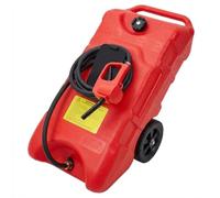 60L Réservoir Carburant Avec Roues, Jerrican Essence Avec Tuyau 3 m, Rouge | Pompe Manuelle De Transfert, Diesel Portable En HDPE, Pour Voiture ATV Bateau Tracteur Générateur
