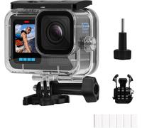 60M/196FT Waterproof Case for Go Pro Hero 13/Hero 12/Hero 11/Hero 10/Hero 9 Black, Underwater Action Camera Diving Housing with Mounting Accessories for Go Pro 13/12/11/10/9
