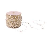 60m/Roll Guirlande Perle Acrylique Collier chaîne Bobine Perles Fleurs Wedding Party Decoration (Ivoire)
