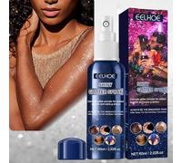 60ml Glitter Spray pour Cheveux et Corps - Maquillage pour Fête Bal Scène - Platine Argent