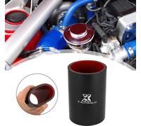 60mm 2.36" Diamètre Interne Voiture Droit Silicone Tuyau Coupleur Tube Noir Rouge
