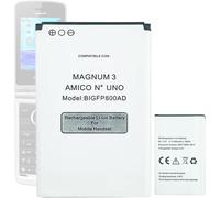 (60mm*38mm*4.2mm) Bigfp800ad Batterie De Rechange Compatible Avec Brondi Magnum 3/Amico N.1/ Bl-11at (800 Mah) (Non Compatible Avec Bigfp800ac)