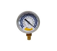 60mm Double échelle Vacuomètre Manomètre Instrument précis de mesure de l'air pour pompe à vide pour la mesure de Air, eau, pétrole Affichage à cadran 0-14psi Connecteur G1/8in（Manomètre uniquement）