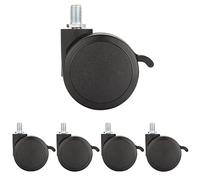 60mm Office Chair Universal Mute Caster 50KG Wheel Replacement Swivel Rollers 360 Degree Wheels Furniture Hardware 5Pcs Casters