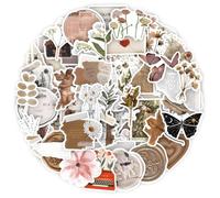 60PCS Autocollants Vintages Stickers Rétro Mini Gommette Imperméable Étiquette Adhésif Décoration Cadeau Scrapbooking