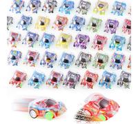 60Pcs Coffret Petite Voiture Enfant, Lot Voiture Enfant, Mini Voitures à Tirer Vers l'Arrière, Voitures Jouets pour Enfants Mini Voitures à Friction Cadeaux et Prix de Récompense pour Filles Garçons