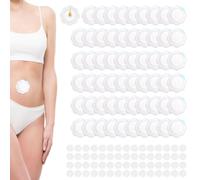 60pcs Compresses d'Huile de Ricin pour Nombril, Petite Patchs de Nombril à Huile de Ricin Patchs de Compresse de Couverture Organique Auto-Adhésifs Jetables Très Absorbants (Huile Non Incluse)