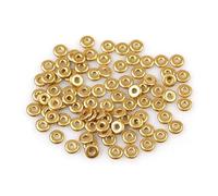 60pcs Demi Round O-bead Circular Spacer Beads 4 mm, Aztec Pale Gold (1710), Bohemian Crystal Glass, Czech Republic 11144003