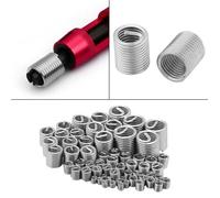 60pcs Filets Rapportés Type Helicoil M3 M4 M5 M6 M8 M10 M12 Assortiment d'Inserts de Réparation de Fil Métallique en Acier