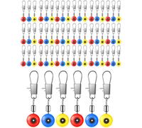 60pcs Fishing Barrel Swivels-Durable Plastic Fishing Metal Spinning Fishing Swivels Fishing Barrel Swivel Fishing Swivel With Carabiner