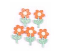 60Pcs/lot 23x36mm Mini Flower Appliques For DIY Hat Clothes Sewing Supplies Headwear Decor Sew-on Patches(Color3)