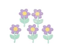 60Pcs/lot 23x36mm Mini Flower Appliques For DIY Hat Clothes Sewing Supplies Headwear Decor Sew-on Patches(Color5)